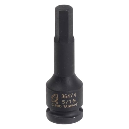 Gourmetgalley 0.38 in. Drive Hex Impact Bit Socket - 0.31 in. GO3656210